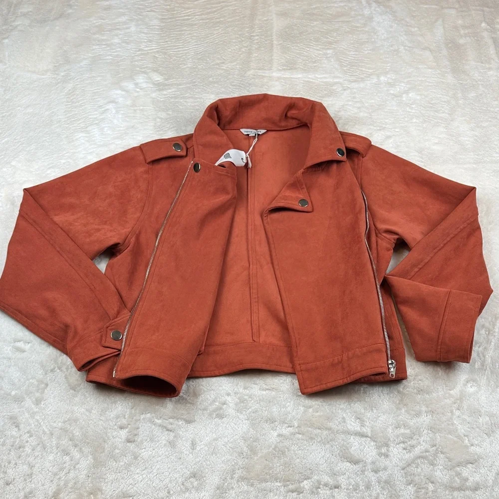 Naked Zebra Rust Suede Utility Moto Jacket - Picture 4 of 9